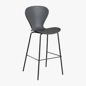 Pak Van 4 Uit Hoge Krukken Donkergrijs & ↑75 Cm & Zwart - Sklum