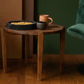 Dutchbone Shane Houten Salontafel Met Dienblad - 59 X 59cm.