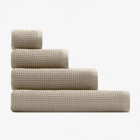 Fiorala Wafelkatoenen Handdoek Tapioca Beige & Toalla Baño (100 X 180 Cm) - Sklum