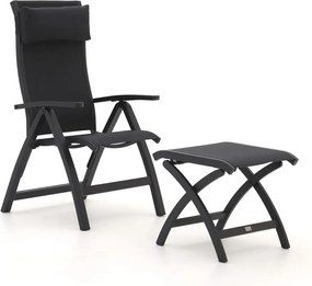 Verstelbare tuinstoel | Bellagio  Fermo | Aluminium | Grijs | Kees Smit Tuinmeubelen