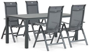 Tuinset 4 personen 180 cm Aluminium/textileen Grijs Hartman Alice/Mateo