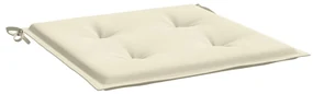 vidaXL Tuinstoelkussens 2 st 40x40x3 cm stof crèmekleurig