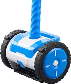 VEVOR zwembadreiniger met zuigfunctie, automatische zwembadstofzuiger, zijzwembadreiniger, zwembadveger met zuigfunctie en 2 wielen, voor ingebouwde en bovengrondse zwembaden tot 6,1 x 12,2 m