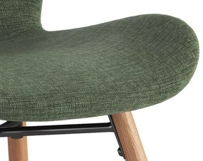 ALTEA Groen (stof Rio 140)/poten natuur eiken – MODERNE STOEL VOOR WOONKAMER/EETKAMER/KEUKEN/KANTOOR