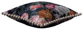 Dekoria Kussenhoes Wera met pompons, grijs-roze 45 x 45 cm