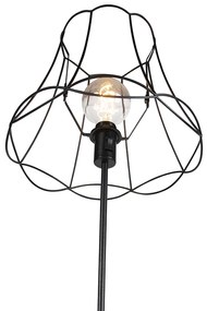 Vloerlamp zwart met Granny Frame 35 cm verstelbaar - Parte Klassiek / Antiek Minimalistisch E27 Draadlamp rond Binnenverlichting Lamp