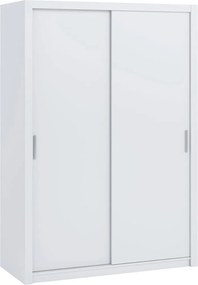 Kledingkast Catromi 105, Wit, 215x150x62cm, 124 kg, Kledingkast deuren: Schuivend, Aantal planken: 5, Aantal planken: 5