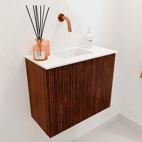 Mondiaz Joya 50cm toiletmeubel ruby met wastafel faye midden zonder kraangat talc
