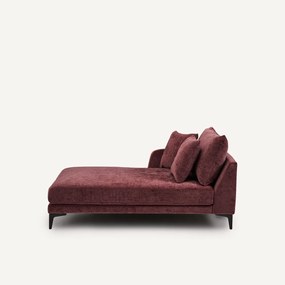 Longchair van fluweelmix, MODERNISTE, ontwerp Emmanuel Gallina