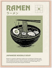 Ingelijste digitale print Ramen, handgemaakt