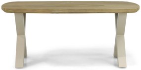 Dining Tuintafel rechthoekig 180 x 100 cm Aluminium/Teak Taupe Falcon/Cardiff