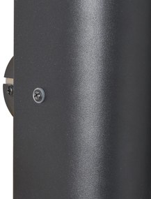 Moderne wandlamp zwart 2-lichts - Gotthard