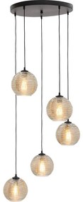 Goossens Hanglamp Soleil, Hanglamp met 5 lichtpunten Ø50cm