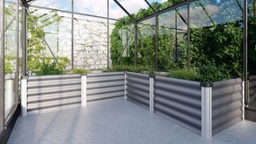 Vitavia Verhoogd zaaibed Linus In&amp;Out 401 M - graniet/alu - 40,3cm