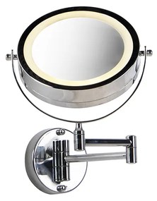 Design wandspiegel chroom incl. LED dim to warm verstelbaar IP44 - Vicino Modern IP44 rond Binnenverlichting Lamp