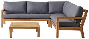 Garden Interiors Hoek Loungeset - Harby - Acacia - Zwart - Garden Interiors