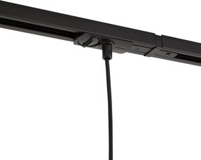 Modern railsysteem met 3 hanglampen zwart met beige 1-fase - Iconic Holt