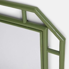 Spiegel van gelakt rotan, 50 x 60 cm, ROMIA