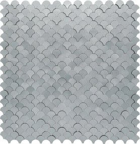 Zelfklevende Mozaïektegels Metaal | Visschub Zilver | 28,8×29,8 cm | Keuken, Bad &amp; WC