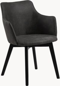 Gestoffeerde eetkamerstoelen Bella met armleuningen, 2-delig