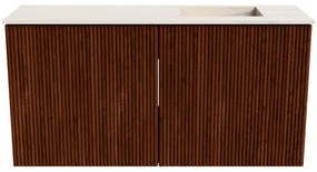 Mondiaz Joya DLux 80cm toiletmeubel ruby met wastafel faye rechts 1 kraangat meli