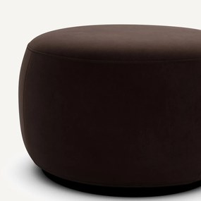 XL poef, in fluweel, Rosebury, ontwerp door Emmanuel Gallina