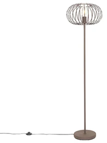 Design vloerlamp roestbruin draad - Johanna Design E27 Binnenverlichting Lamp