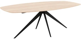 Goossens Excellent Eettafel Floyd, Semi ovaal 180 x 100 cm