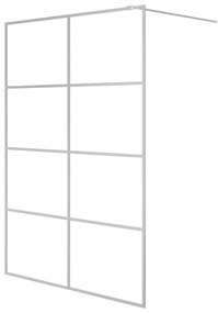 vidaXL Inloopdouchewand 140x195 cm transparant ESG-glas zilverkleurig