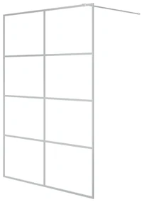 vidaXL Inloopdouchewand 140x195 cm transparant ESG-glas zilverkleurig