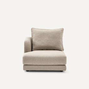 Halve bank links, modulair, in tweed, TIBERIO