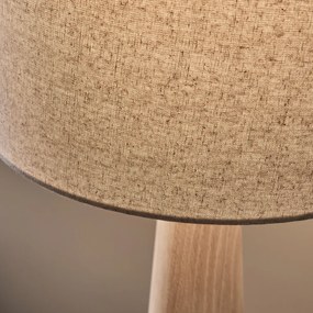 Lamp in eikenhout en linnen, Nestwood