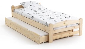 Bed in massief dennenhout met lattenbodem, Loan