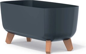 Prosperplast Gracia Case Plantenbak - 39 x 19,5 cm - Antraciet - Op poten