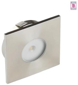 Bellezza Bagno Inbouwarmatuur - LED - vierkant plat model - voor nisjes - lichtbron - gesatineerd rvs SD-2060-08