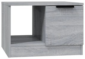 vidaXL Salontafel 50x50x36 cm bewerkt hout grijs sonoma eikenkleurig