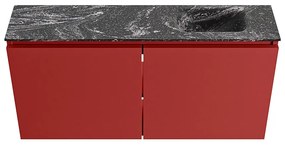 Mondiaz Ture DLux toiletmeubel 100cm fire met wastafel lava rechts met kraangat
