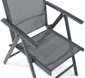 Tuinset 6 personen 210 cm Aluminium/textileen Grijs Domani Furniture Manu/Venustas