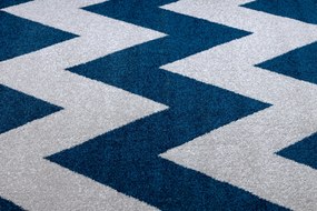 Tapijt SKETCH - FA66 blauw /wit - Zigzag