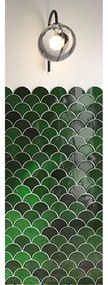 Terre d'Azur Hawaiian visschub tegels/mermaid tegels groen 12.5x6.3cm