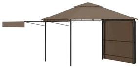 vidaXL Prieel met uitschuifbare daken 180 g/m² 3x3x2,75 m taupe