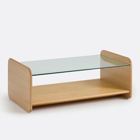 Salontafel, eikenfineer en gehard glas, ERICSON