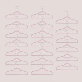 Set van 20 kledinghangers Palou Roze – hazelnoot - Sklum