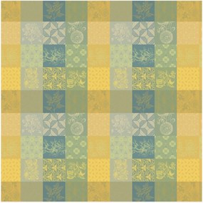 Rond jacquard tafelkleed Mille Parfums Limoni met acrylcoating