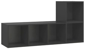 vidaXL 2-delige Tv-meubelset spaanplaat grijs