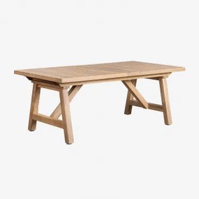 Rechthoekige Eettafel 200-260-320x100 Cm Uitschuifbaar In Dubai Acacia Hout Rustiek Acaciabruin - Sklum