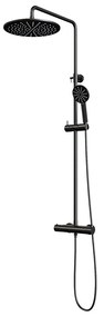 Brauer Black Edition opbouw regendoucheset met 3 standen handdouche en hoofddouche 30cm zwart mat