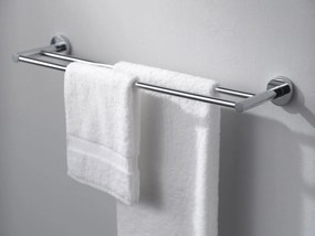Haceka Kosmos dubbele handdoekhouder 80cm chroom