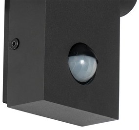 Buitenwandlamp antraciet incl. LED IP54 met bewegingssensor - Zane