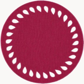 Ronde placemat Viseu met randborduurwerk